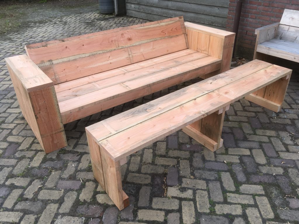 Tuinmeubilair - Loungebank XXL met voetenbank