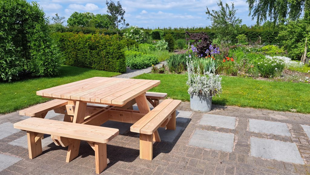 Picknicktafel - Vierkante Picknicktafel in pluktuin